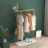 3-in-1 Gold Clothes Rack with Marble Bottom Shelf, Heavy Duty Clothing Racks for Hanging Clothes, 5 Side Hooks Display Garment Rack for Bedroom, Retail Store view 1
