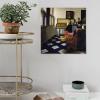 11 Masterpieces by Johannes Vermeer - Lady at The Virginal with A Gentleman, The Music Lesson' Poster Decorative Painting Canvas Wall Art Living Room Posters Bedroom Painting 28x28inch(70x70cm) view 3