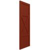 12"W x 69"H True Fit PVC Center X-Board Farmhouse Fixed Mount Shutters, Pepper Red (Per Pair - Hardware Not Included) view 2
