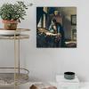 11 Masterpieces by Johannes Vermeer - The Geographer Poster Decorative Painting Canvas Wall Art Living Room Posters Bedroom Painting 28x28inch(70x70cm) view 3