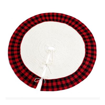 Christmas Tree Skirt Christmas Tree Skirt 47 Inches,Knitted Snowflake Deer Xmas Tree Skirt,Indoor and Outdoor Holiday Party Home Tree Decoration Best Decoration (Color : B)