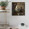 11 Masterpieces by Johannes Vermeer - The Allegory of Painting Poster Decorative Painting Canvas Wall Art Living Room Posters Bedroom Painting 28x28inch(70x70cm) view 3