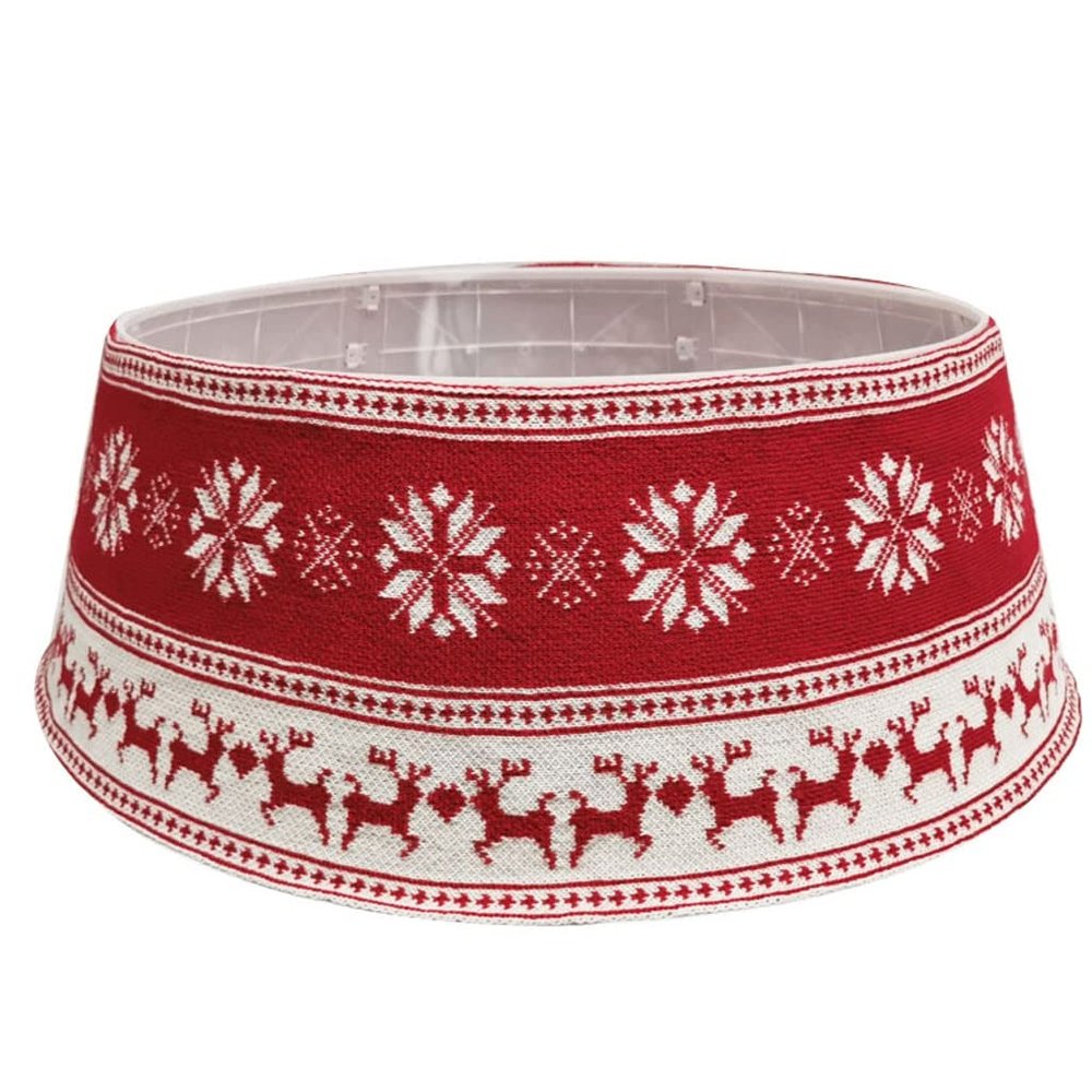 Christmas Tree Skirt Christmas Tree Collar,30 Inch Christmas Tree Skirt,Elk Snowflake Xmas Tree Ring Bottom Decoration Removable,Christmas Decor Best Decoration