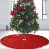 Christmas Tree Skirt 48 Inches Christmas Tree Skirt,Flannelette White Ball Side Xmas Tree Skirt,Used for Indoor Outdoor Festival Home Decoration Best Decoration view 3