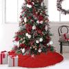 Christmas Tree Skirt 48 Inches Christmas Tree Skirt,Flannelette White Ball Side Xmas Tree Skirt,Used for Indoor Outdoor Festival Home Decoration Best Decoration view 4