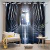 Renaiss Outer Space Window Curtains, Inside Passage of Space Station Futuristic Sci Fi Corridor Inner View Earth Technology Blackout Drapes for Bedroom Living Room Home Decor 2 Panels 42x84 Inches view 4
