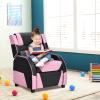 ARLIME Kids Recliner, PU Leather Kid Lounge Chair w/Footrest, Armrest, Headrest & Lumbar Support, Adjustable Gaming Toddler Sofa Armchair for Boys Girls (Pink) view 2