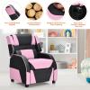 ARLIME Kids Recliner, PU Leather Kid Lounge Chair w/Footrest, Armrest, Headrest & Lumbar Support, Adjustable Gaming Toddler Sofa Armchair for Boys Girls (Pink) view 4