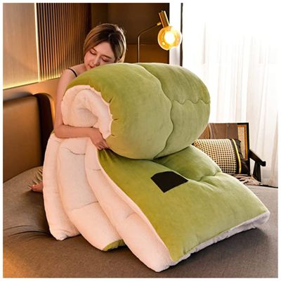 BDMFJY Super Warm Lamb Quilt Winter Blanket 2.5-5 Kg Double-Sided Velvet Quilt Thickened Warm Autumn Spring Plush Comforter Core,Green,150x200cm(2.5kg)