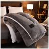 BDMFJY Super Warm Lamb Winter Blanket Double-Sided Fleece Quilt Thickened Warm Plush Quilt for Cold Weather,Gray,180x220cm(4kg) view 1