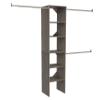 ClosetMaid SuiteSymphony Wood Closet Organizer Starter Kit with Tower and 3 Hang Rods, Shelves, Adjustable, Fits Spaces 4  9 ft. Wide, Graphite Grey view 1