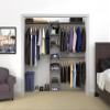 ClosetMaid SuiteSymphony Wood Closet Organizer Starter Kit with Tower and 3 Hang Rods, Shelves, Adjustable, Fits Spaces 4  9 ft. Wide, Graphite Grey view 2