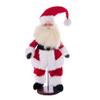 Vickerman 18" Red Traditional Velvet Light Complexion Santa Doll with Stand. This Santa has Glasses, Stand is Removeable. view 1