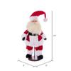Vickerman 18" Red Traditional Velvet Light Complexion Santa Doll with Stand. This Santa has Glasses, Stand is Removeable. view 3