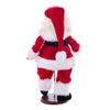 Vickerman 18" Red Traditional Velvet Light Complexion Santa Doll with Stand. This Santa has Glasses, Stand is Removeable. view 4