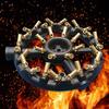 LOYALHEARTDY Commercial Jet Burner for Chinese Wok, Natural Gas, 32 Heads, 80,000 BTU, Cast Iron, Black, Adjustable Temperature Control view 1