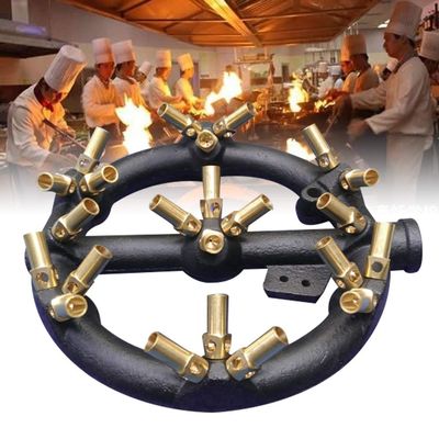 Commercial Jet Burner for Chinese Wok Range Grilling Stir Fry Natural Gas Jet Burner Round Nozzle Jet Burner Cast (23 Heads)