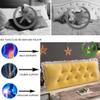 ZZYK Headboard Reading Bed Rest Pillow Soft Daybed Backrest Support Cushion Wedge Positioning Support Pillow for Twin Full Queen King Bunk Bed,Yellow,79"/200cm view 3