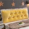 ZZYK Headboard Reading Bed Rest Pillow Soft Daybed Backrest Support Cushion Wedge Positioning Support Pillow for Twin Full Queen King Bunk Bed,Yellow,79"/200cm view 4