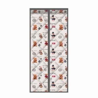 Magnetic Thermal Insulated Door Curtain 5987inch, Winter Household Windproof Air Conditioner Partition Curtain with Heavy Duty Bi Fold Door Easy Install, for Air Conditioner Heater Room/Kitchen