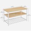 VASAGLE Kitchen Island with 3 Shelves, 47.2 Inches Width Kitchen Shelf with Large Worktop, Stable Steel Structure, Industrial, Easy to Assemble, Oak Color and White UKKI001W09 view 3
