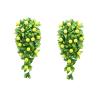 ALXFFBN 2 Pack Artificial Teardrop Wreath, 15.7 Inch Realisric Greenery Teardrop Swag with Orange, Lemon, Peach, view 1