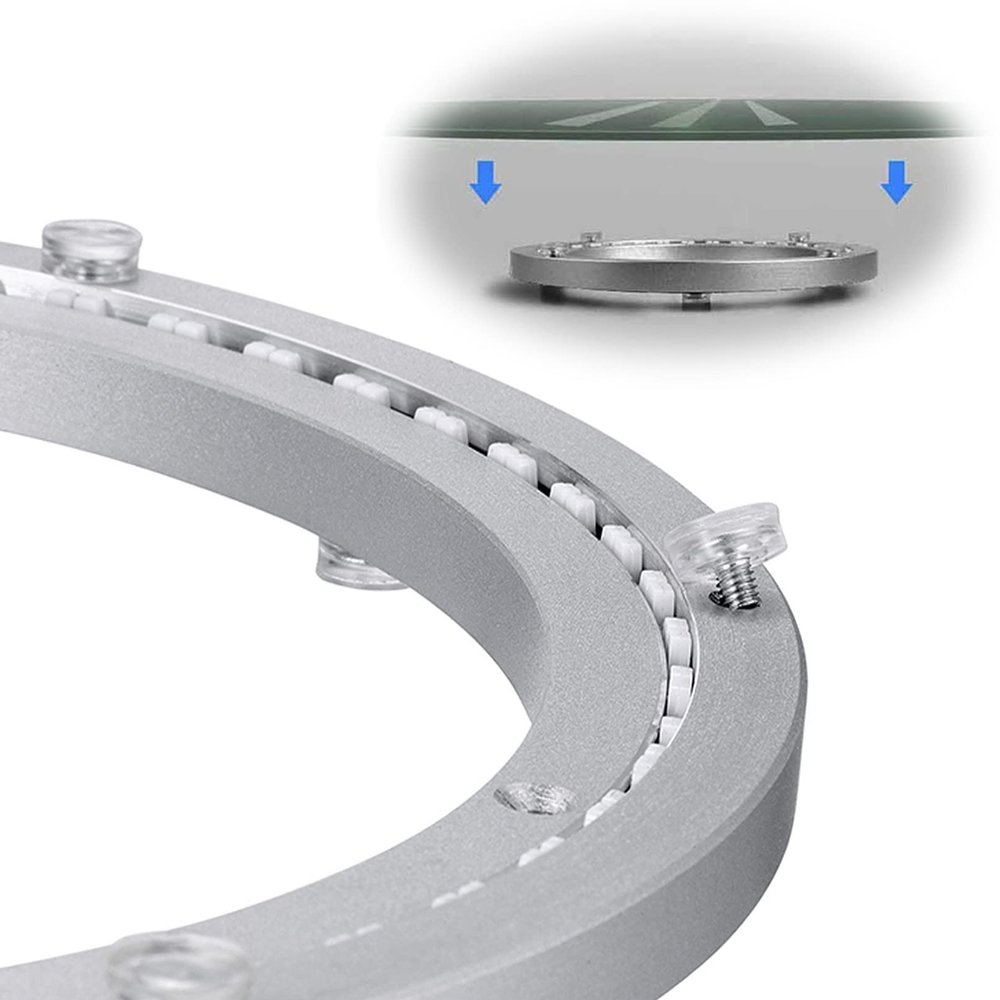 8/14/24/32 Inches Table Turntable Base Bearing, 360 Degree Rotating Turntable Ring, Heavy Duty Aluminium Alloy Rotating Bearing, For Kitchen Dining Table, Also Used For DIY Rotating Tools