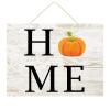 Wooden Signs, Rustic Home Pumpkin Sign Plaque Pianted Quote Home Decor Farmhouse Garden Outdoor Wall Art 8"X12", view 1