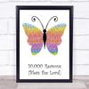 10,000 Reasons Rainbow Butterfly Song Lyric Print view 1