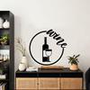 Wine Glass And Wine Bottle Drink Glass Wine Bottle Silhouette Vinyl Wall Sticker Art Decal Home Bar Area Chill Wall Decoration Wine Love House Home Decor Stickers Decoration Size (30x40 inch) view 1