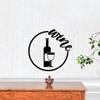 Wine Glass And Wine Bottle Drink Glass Wine Bottle Silhouette Vinyl Wall Sticker Art Decal Home Bar Area Chill Wall Decoration Wine Love House Home Decor Stickers Decoration Size (30x40 inch) view 2