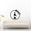 Wine Glass And Wine Bottle Drink Glass Wine Bottle Silhouette Vinyl Wall Sticker Art Decal Home Bar Area Chill Wall Decoration Wine Love House Home Decor Stickers Decoration Size (30x40 inch) view 3
