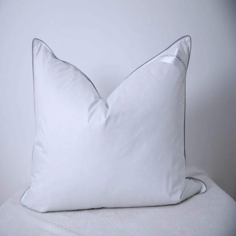 ArcticNorthDown Grey Goose Feather and Down Pillow for Sleeping,Soft Bedding Pillow Support Sleeping One Pack(Queen, White)