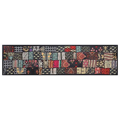 100% Cotton Beads Ethnic Indian Room Decor Table Dinning Cloth Handmade Decorative Art Embroidered Patchwork Table Runner (Black, 20" x 60")