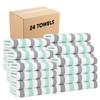 Arkwright Cabo Cabana Stripe Beach Towel Bulk - Case of 24 - Large Soft Quick Dry Cotton Terry Towels for Pool, Swim, and Hot Tub, Oversized 30 x 70 in, Grey/Mint view 1