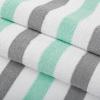 Arkwright Cabo Cabana Stripe Beach Towel Bulk - Case of 24 - Large Soft Quick Dry Cotton Terry Towels for Pool, Swim, and Hot Tub, Oversized 30 x 70 in, Grey/Mint view 2