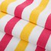 Arkwright Cabo Cabana Stripe Beach Towel - Pack of 4 - Large Soft Quick Dry Cotton Terry Towels for Pool, Swim, and Hot Tub, Oversized 30 x 70 in, Raspberry/Mango view 2