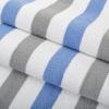 Arkwright Cabo Cabana Stripe Beach Towel - Pack of 4 - Large Soft Quick Dry Cotton Terry Towels for Pool, Swim, and Hot Tub, Oversized 30 x 70 in, Cornflower Blue/Grey view 2
