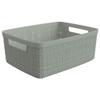 Curver Set of 8 Small 4.5L Jute Decorative Plastic Organization and Storage Baskets - Perfect Bins for Home Office, Closet Shelves, Kitchen Pantry and All Bedroom Essentials, Grey view 3