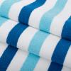 Arkwright Cabo Cabana Stripe Beach Towel - Pack of 4 - Large Soft Quick Dry Cotton Terry Towels for Pool, Swim, and Hot Tub, Oversized 30 x 70 in, Tropical Breeze/Skydive Blue view 2