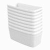Curver Set of 8 Slim 6.8L Jute Decorative Plastic Organization and Storage Baskets - Perfect Bins for Home Office, Closet Shelves, Kitchen Pantry and All Bedroom Essentials, White view 1