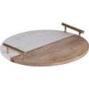 Renwil Dinova 2x14 Modern Wood Decorative Tray in Natural/White view 3