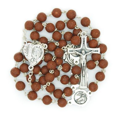 Rosarium Industria de Artigos Religiosos Catholic Handmade Scented Our Lady of Fatima Rose Petal Rosary Beads for Woman Made in Portugal