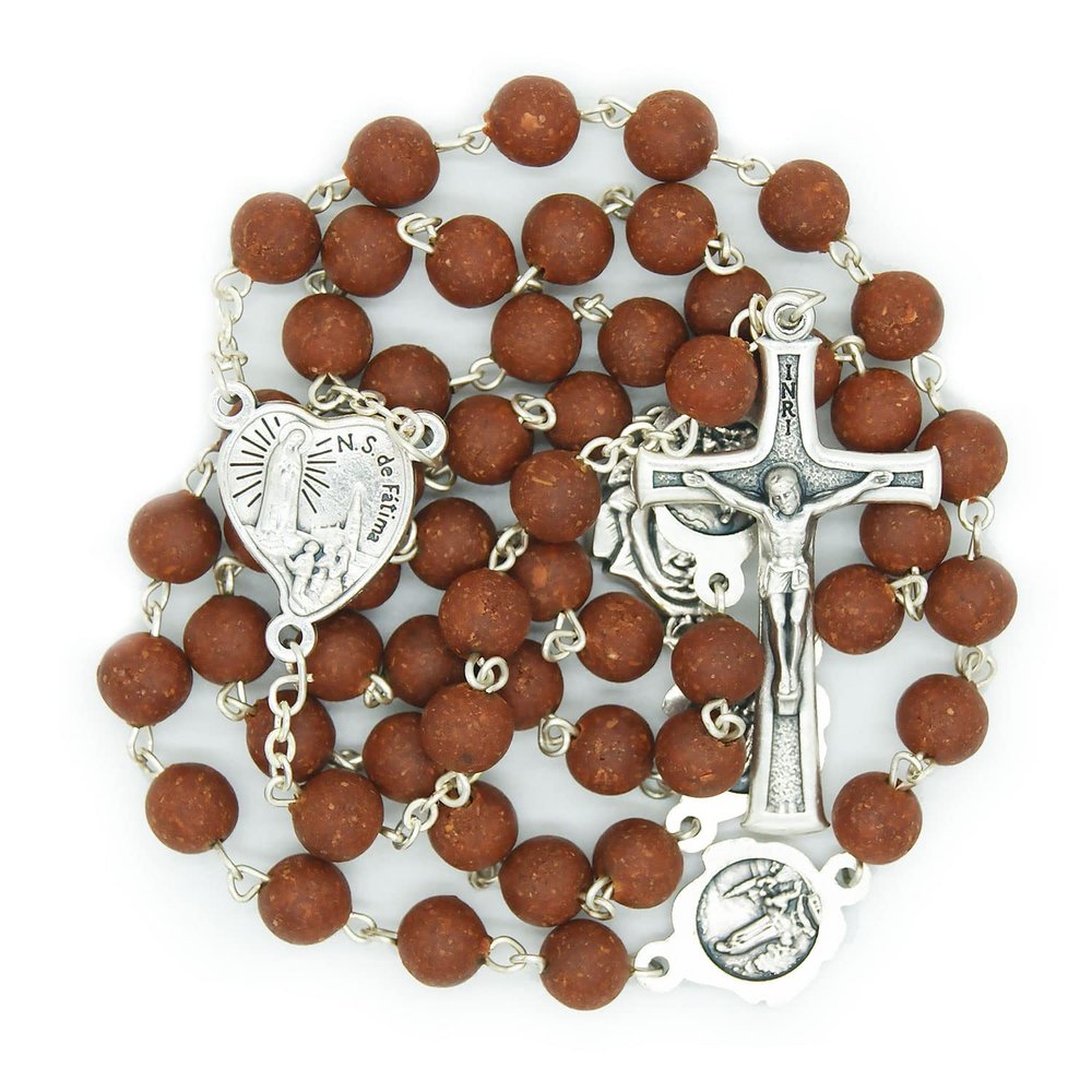 Rosarium Industria de Artigos Religiosos Catholic Handmade Scented Our Lady of Fatima Rose Petal Rosary Beads for Woman Made in Portugal
