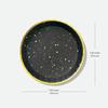 Coterie Black and Gold Paper Plates (Set of 10 Small Plates) - Star Paper Plates, Galaxy Plates, Space Party Plates, Modern Paper Plates | 7.25" Fancy Paper Plates view 3