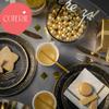 Coterie Black and Gold Paper Plates (Set of 10 Small Plates) - Star Paper Plates, Galaxy Plates, Space Party Plates, Modern Paper Plates | 7.25" Fancy Paper Plates view 4