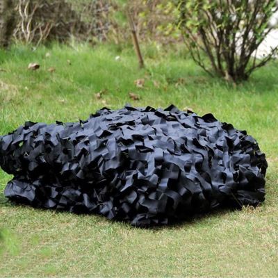 KOOEIN Black Military Camouflage Net,Anti-uv Net with Grid,Outdoor Shade Netting,Waterproof Camouflage Net,Privacy Protection Net,Easy to Clean,3x6m/9.8x19.7ft
