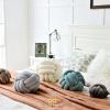 Sioloc Soft Knot Ball Pillows,Round Throw Pillow Cushion Home Decoration Plush Pillow,Throw Knotted Pillow Handmade Round Plush Pillow7.8inches,Dark Grey view 3