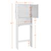 Topeakmart Over The Toilet Storage, Toilet Rack with Adjustable Shelf and Double Doors for Bathroom, 3 Shelves, White view 3