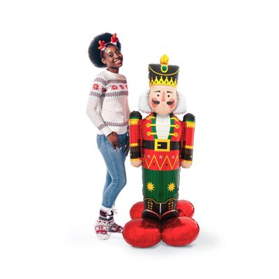 61 Inch Nutcracker Balloon, Christmas Decoration, Holiday Party, Merry Christmas, Soldier, Ballet Decor Multicolor